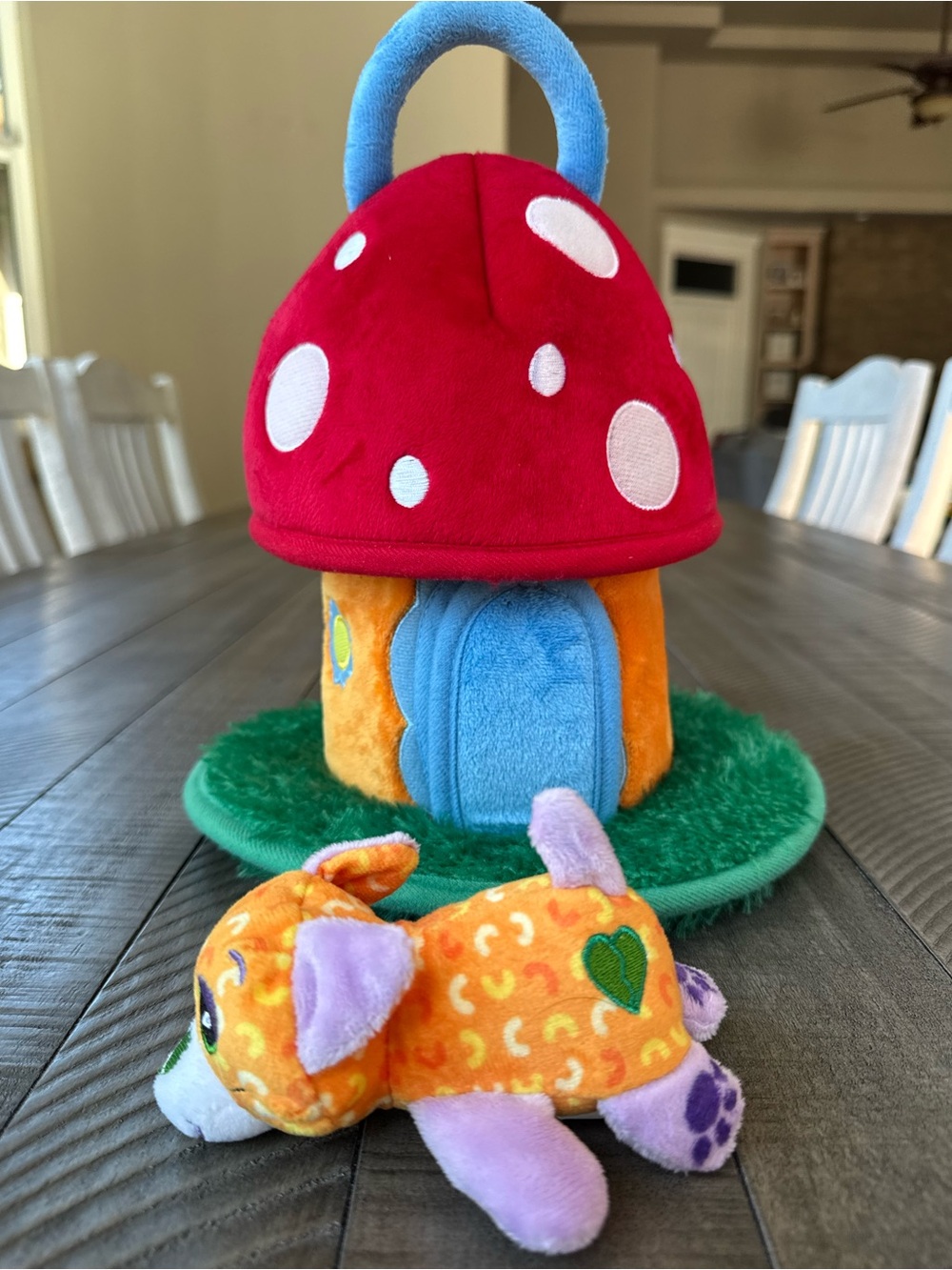 HearthSong Toadstool Cottage Plush Mushroom Play Set